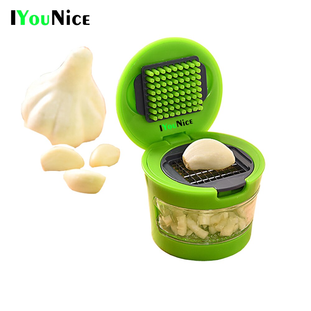 IYouNice  ܱ   ̴  ũ  Ƽ ξ  ܸ/IYouNice Creative kitchen supplies cut sides of garlic presses garlic chopper mini shredder